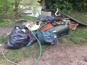 déchets ramassés entre Montigny et Episy